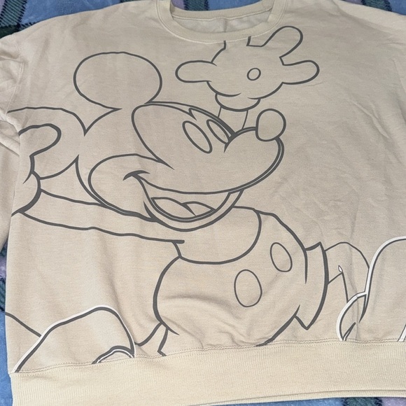 Disney Cream Mickey Mouse Sweatshirt - Picture 2 of 3